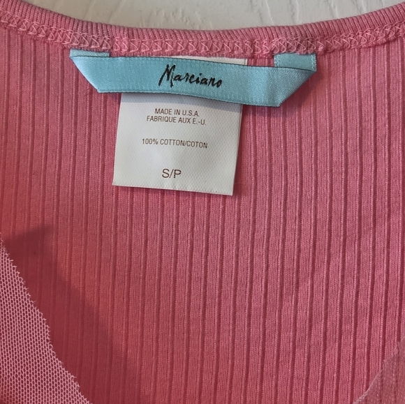 Marciano Pink Sequin Embellished Tank Top - Picture 3 of 4